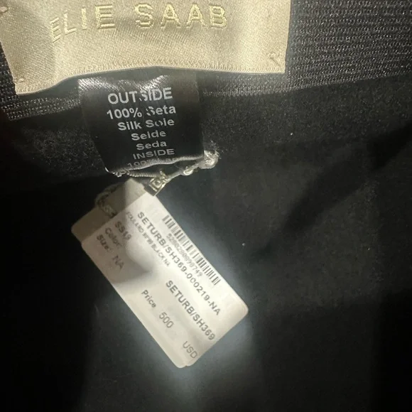 Elie Saab Elegant Floral Silk Scarf Turban - Picture 6 of 6